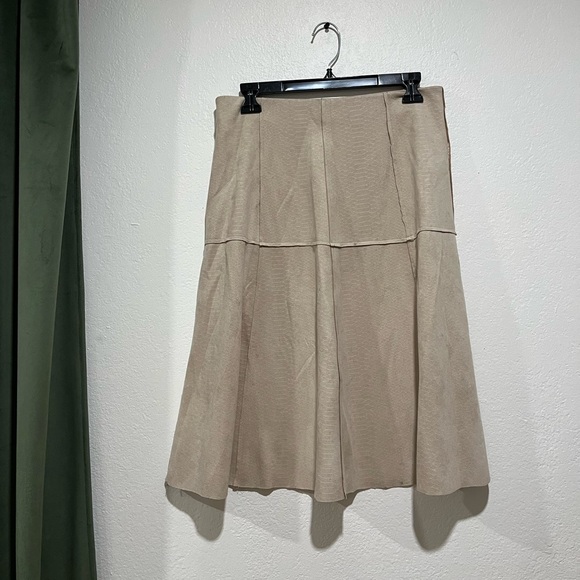 Dresses & Skirts - Suede Cream Midi Skirt